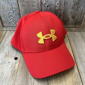 Under‎ Armour Men's China Embroidered Blitzing Cap Stretch Fit Hat L/XL Red